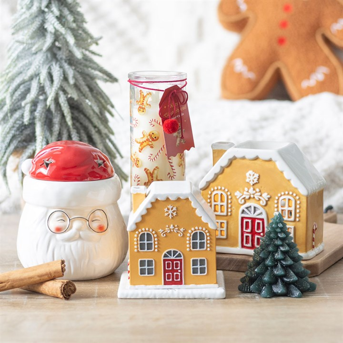 Candy Cane Warm Gingerbread Tube Candle