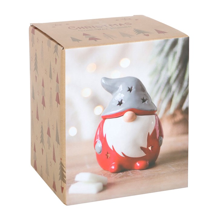 Christmas Red and Grey Gonk Ceramic Oil Burner