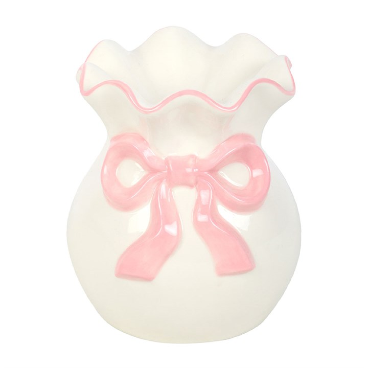White and Pink Bow Oil Burner