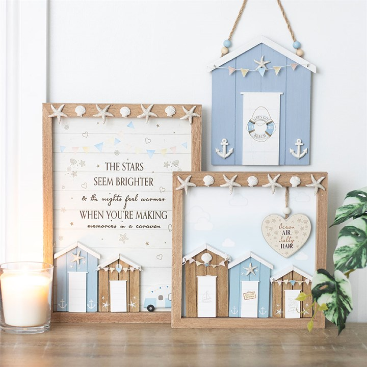 The Stars Seem Brighter 3D Shell Caravan Plaque