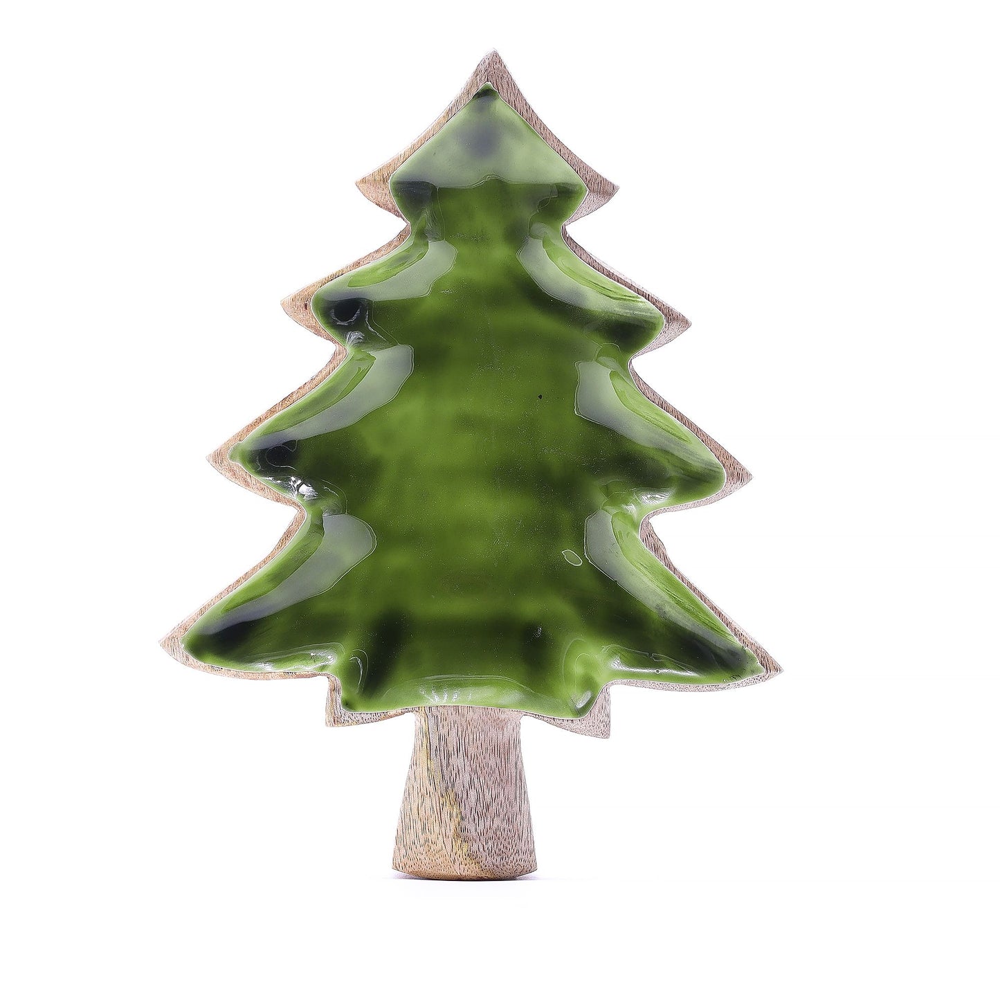 Lost in the Forest -  Enamel Tree Wooden Bowl - 25x19cm