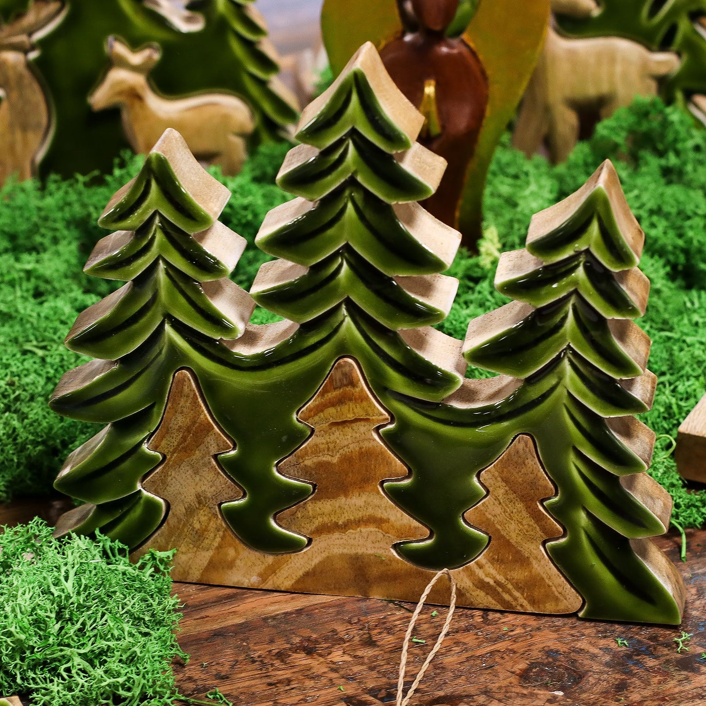 Lost in the Forest - Three Trees 3D Wooden Decoration - 20x23cm