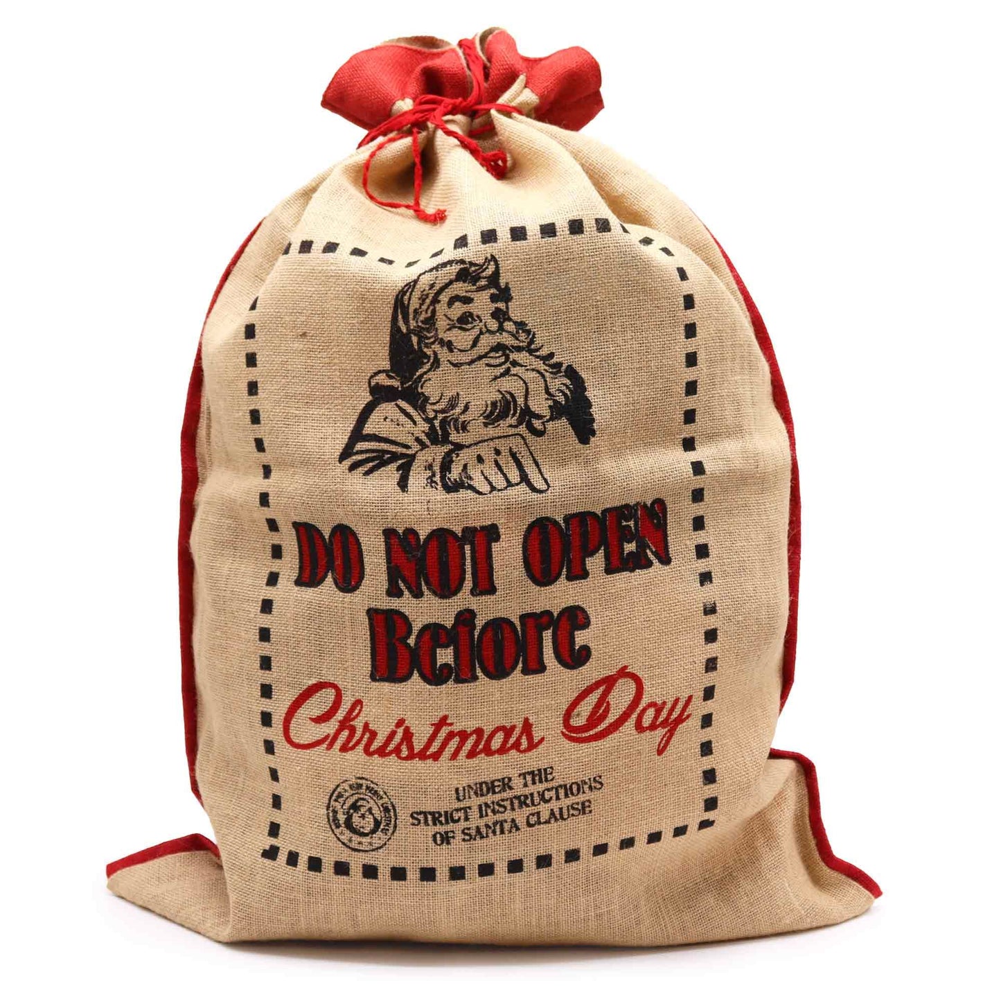 Christmas Present Jute Sack/Stocking 'Do Not Open Before'