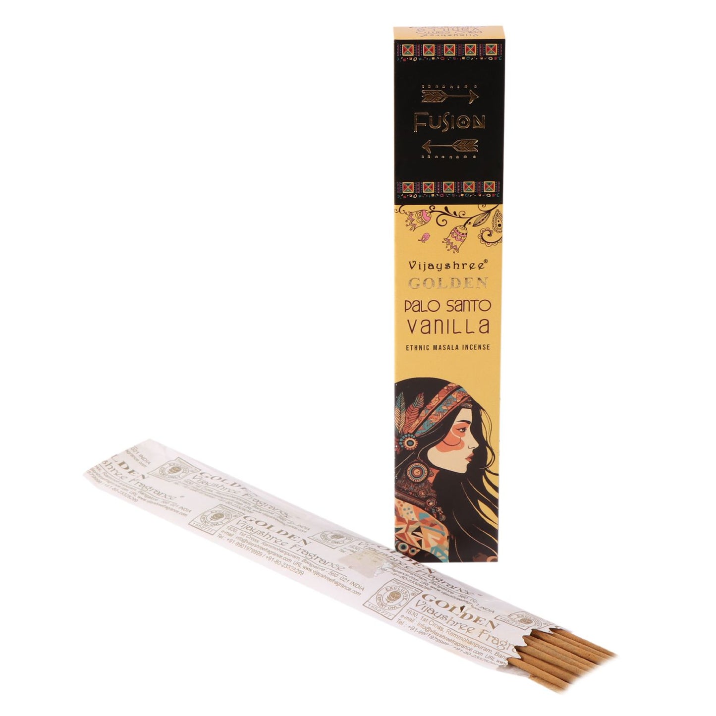 Golden Palo Santo and Vanilla Incense Sticks 15g