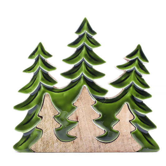 Lost in the Forest - Three Trees 3D Wooden Decoration - 20x23cm