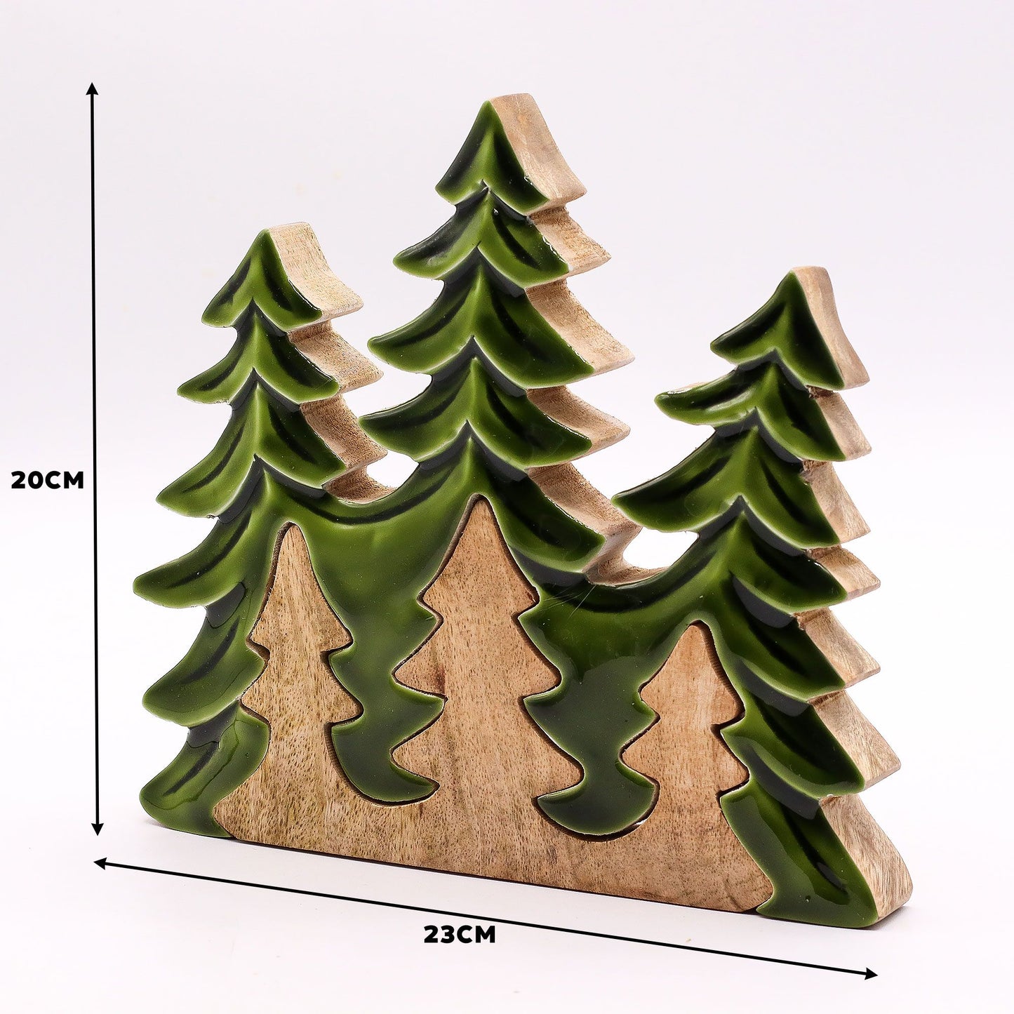 Lost in the Forest - Three Trees 3D Wooden Decoration - 20x23cm
