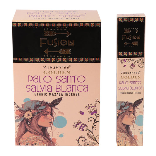 Golden Palo Santo and White Sage Incense Sticks 15g