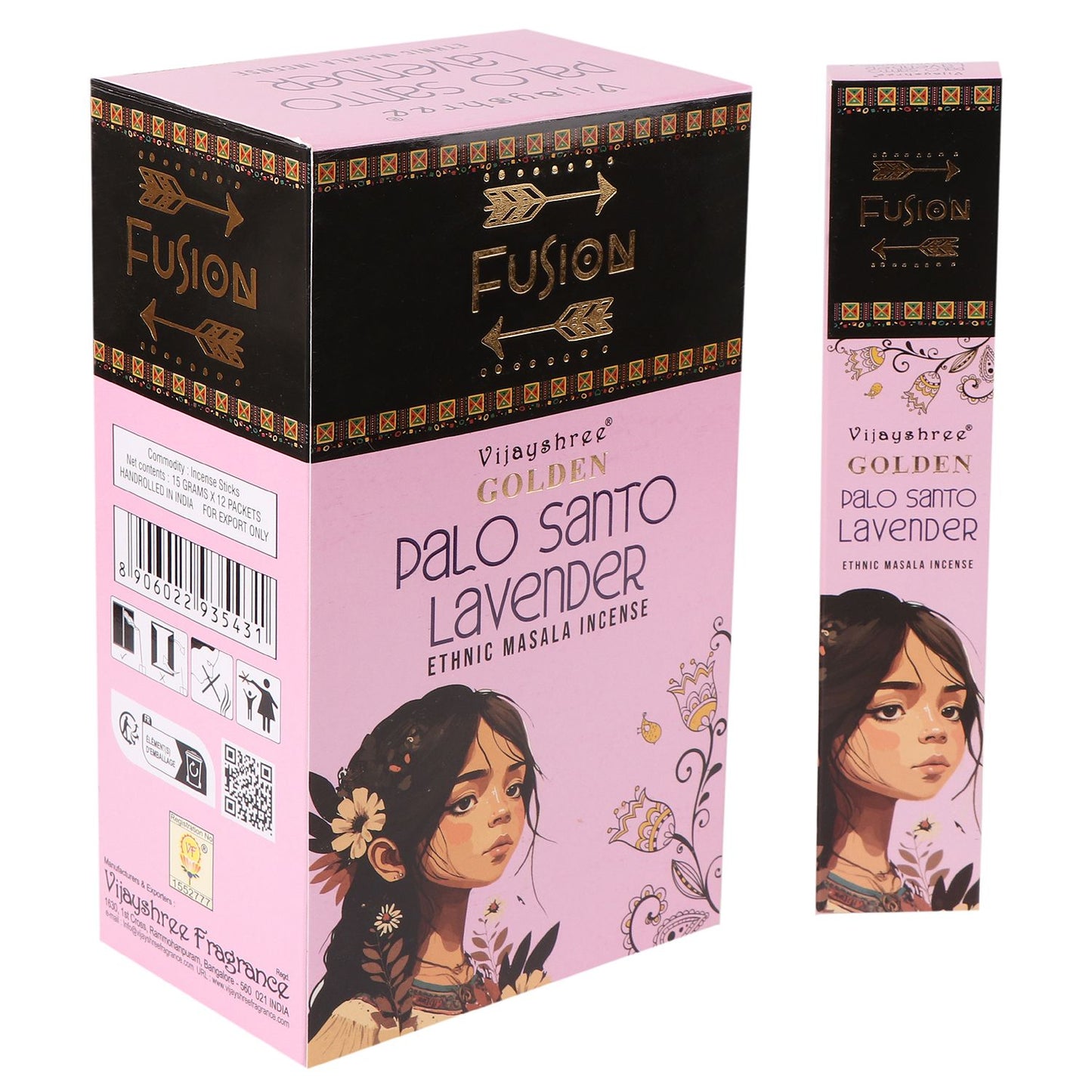 Golden Palo Santo and Lavender Incense Sticks 15g